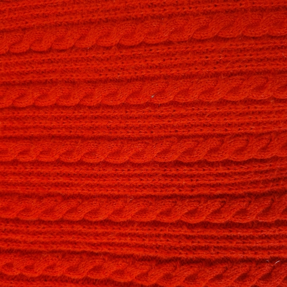 Talbots Cable Crewneck Sweater in red. Size S - Picture 6 of 8
